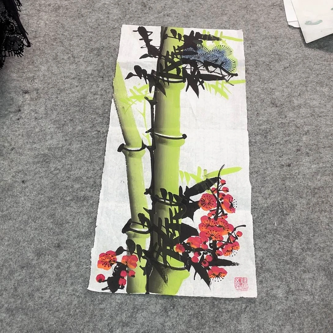 国画纯手绘山水花鸟