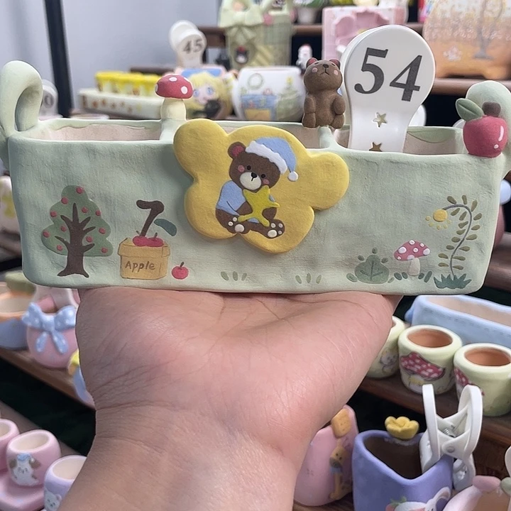 54…..手工手绘花盆
