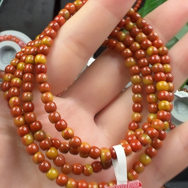 南红玛瑙未镶嵌长链南红包浆 多肉老型卡4长链 多圈手串