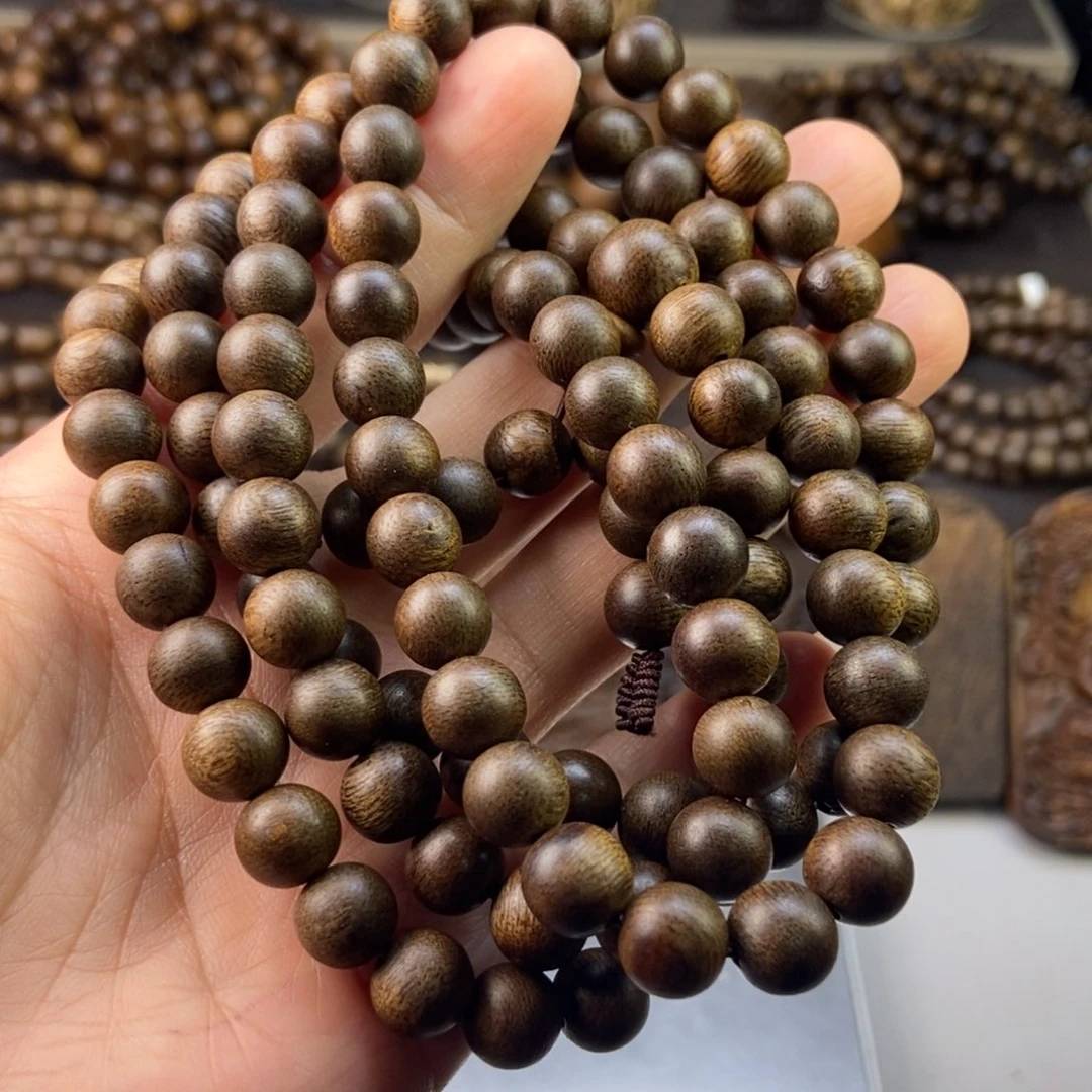 手串沉香木大**疆越南白沉香
