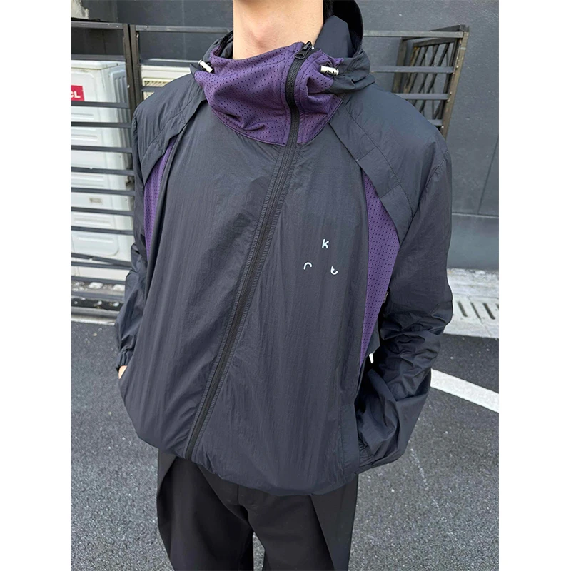 KREATE「异形冰甲」原纱UPF50+斜拉链7A抗菌活片剪裁透气服夏