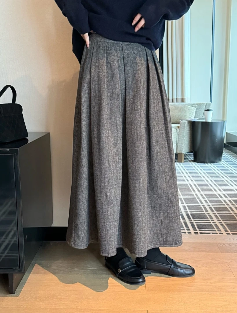 (直播选款 )冬季半身裙 直播专属 非主图款显瘦气质高腰时尚黑色