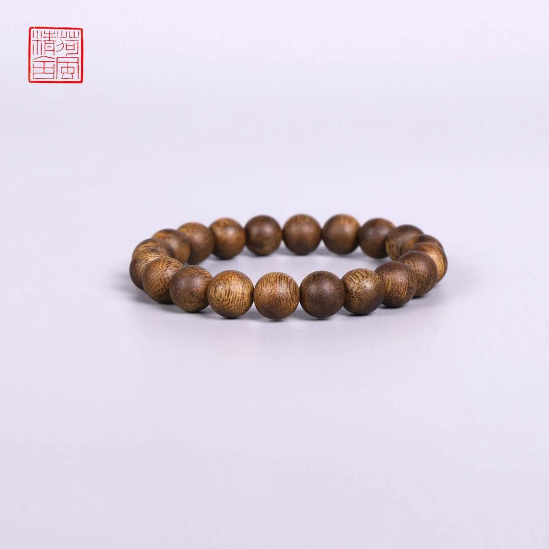 棋楠金沙叶1.0圆珠单圈沉香手串 保底7克-多样性发货-CX100