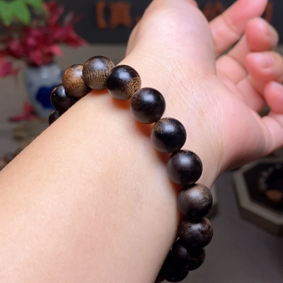 沉香手串越南芽庄瘤疤白棋楠1.0