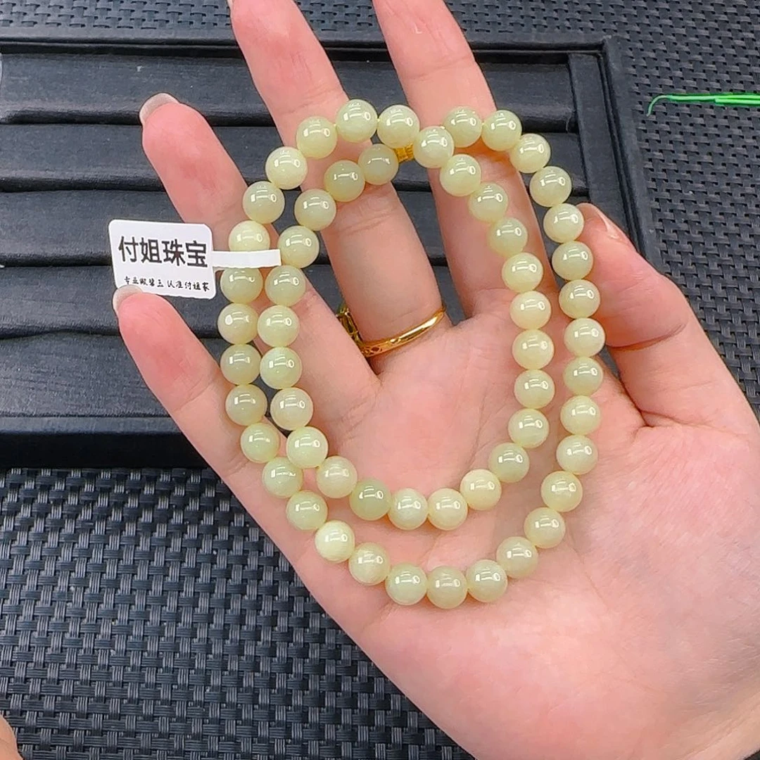 未镶嵌和田玉耳饰黄口卡8妈妈链