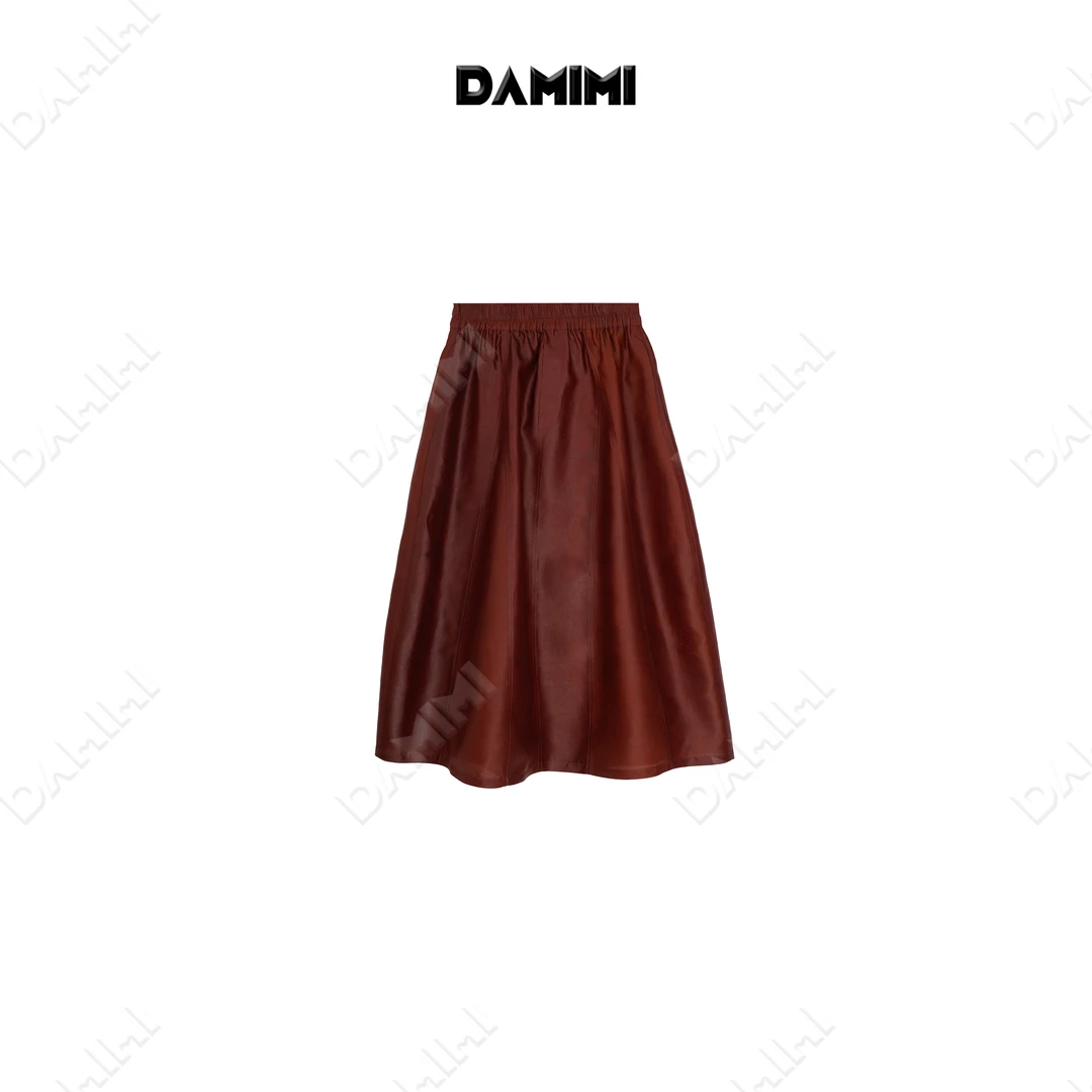 【墨澜】新中式国风2025新款时尚百搭松紧腰花苞半身裙LYGBQ1003