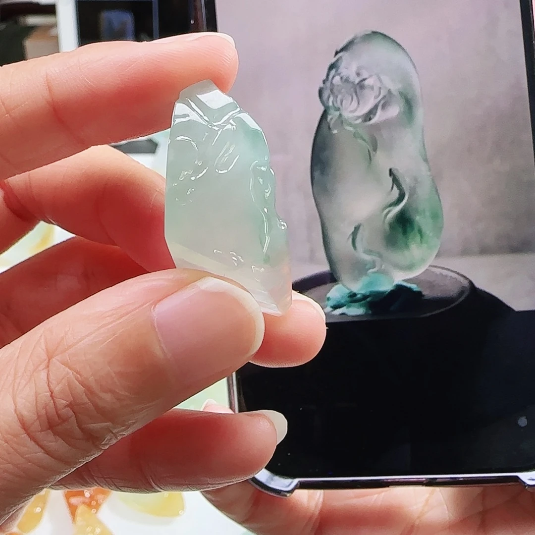 定制翡翠未镶嵌缅甸翡翠挂件