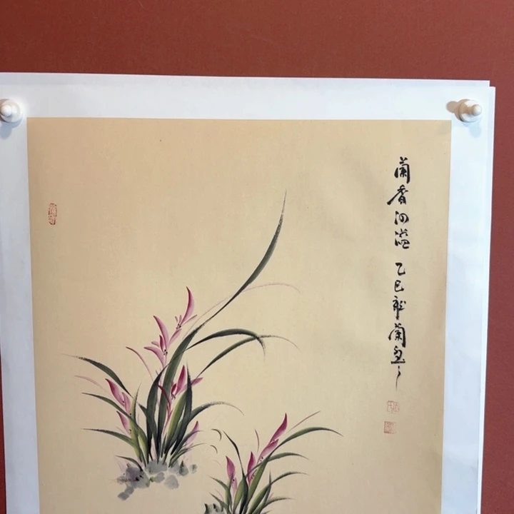国画听兰老师花鸟