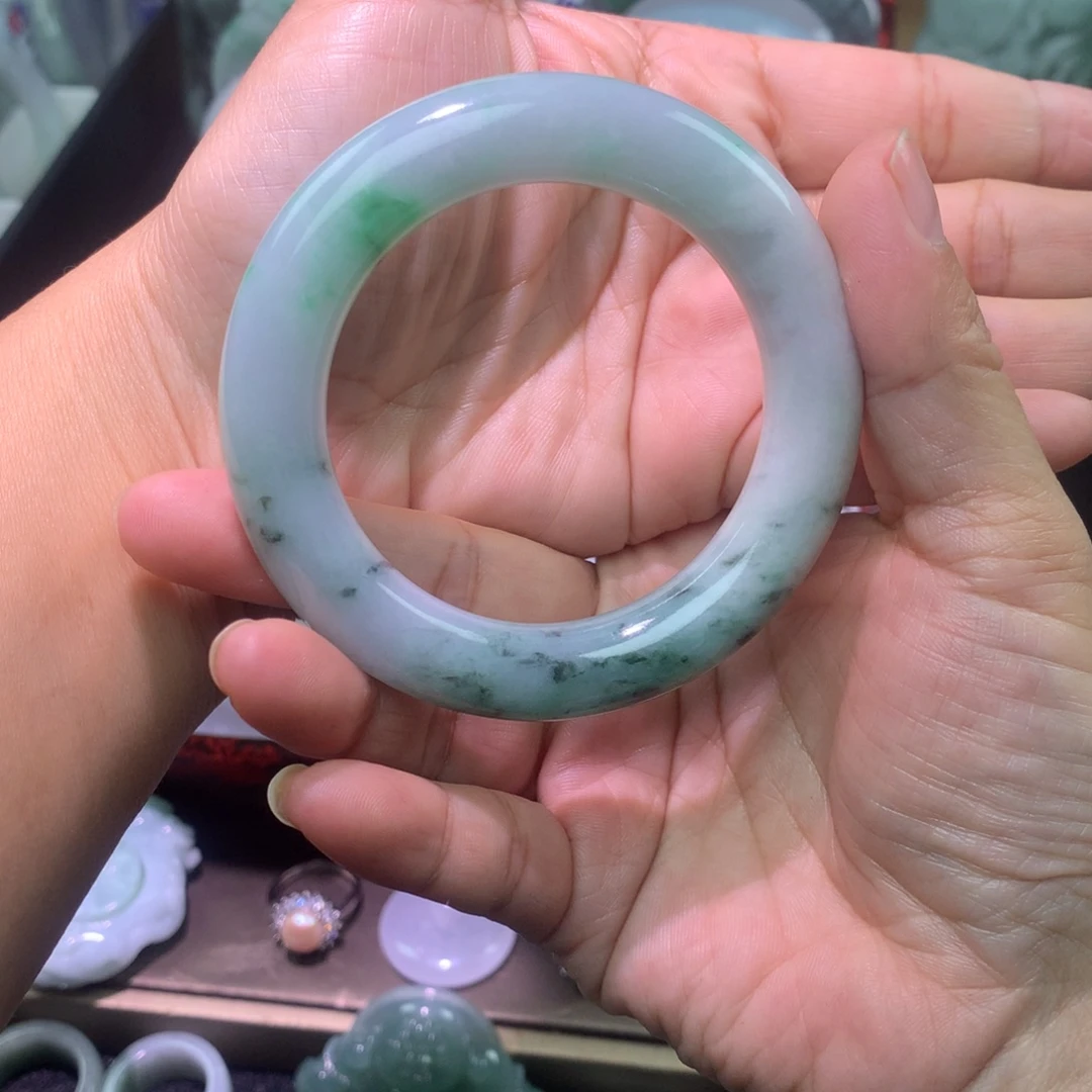 定制翡翠未镶嵌手镯50圆条
