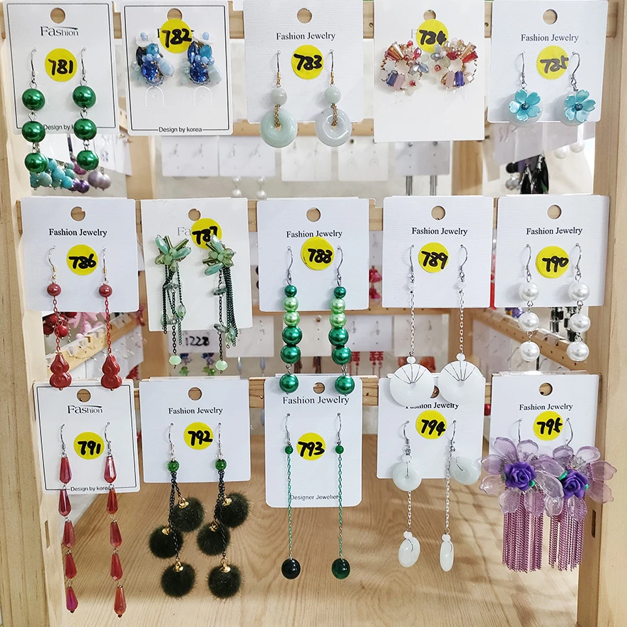 铜合金玻璃耳饰 (781-840)-02民族风纯手工流苏耳环合集