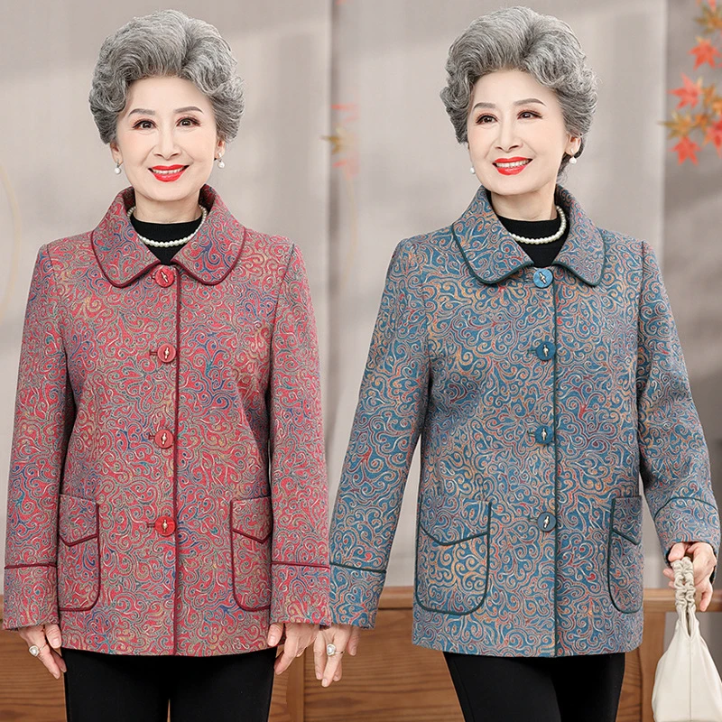 中老年女装秋款外套奶奶秋装2025年新款妈妈老人老太太秋冬衣服女