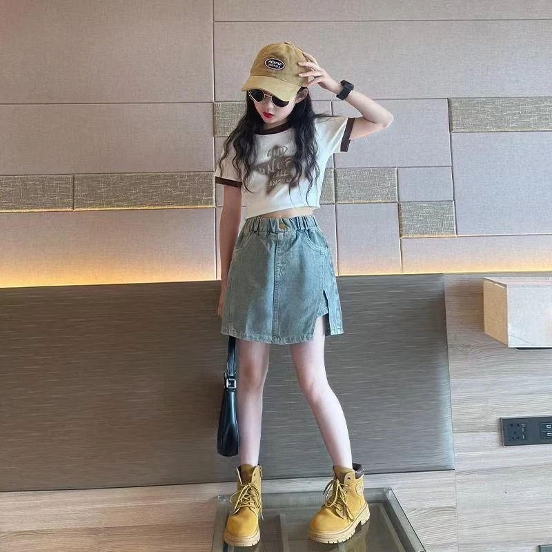 女童夏款牛仔短裤裙薄款儿童洋气时髦短裤中大童女孩新款裙裤热裤