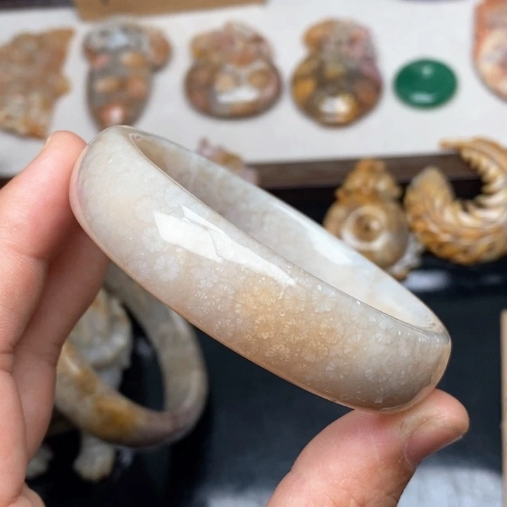 硅化珊瑚（珊瑚玉）手镯未镶嵌56