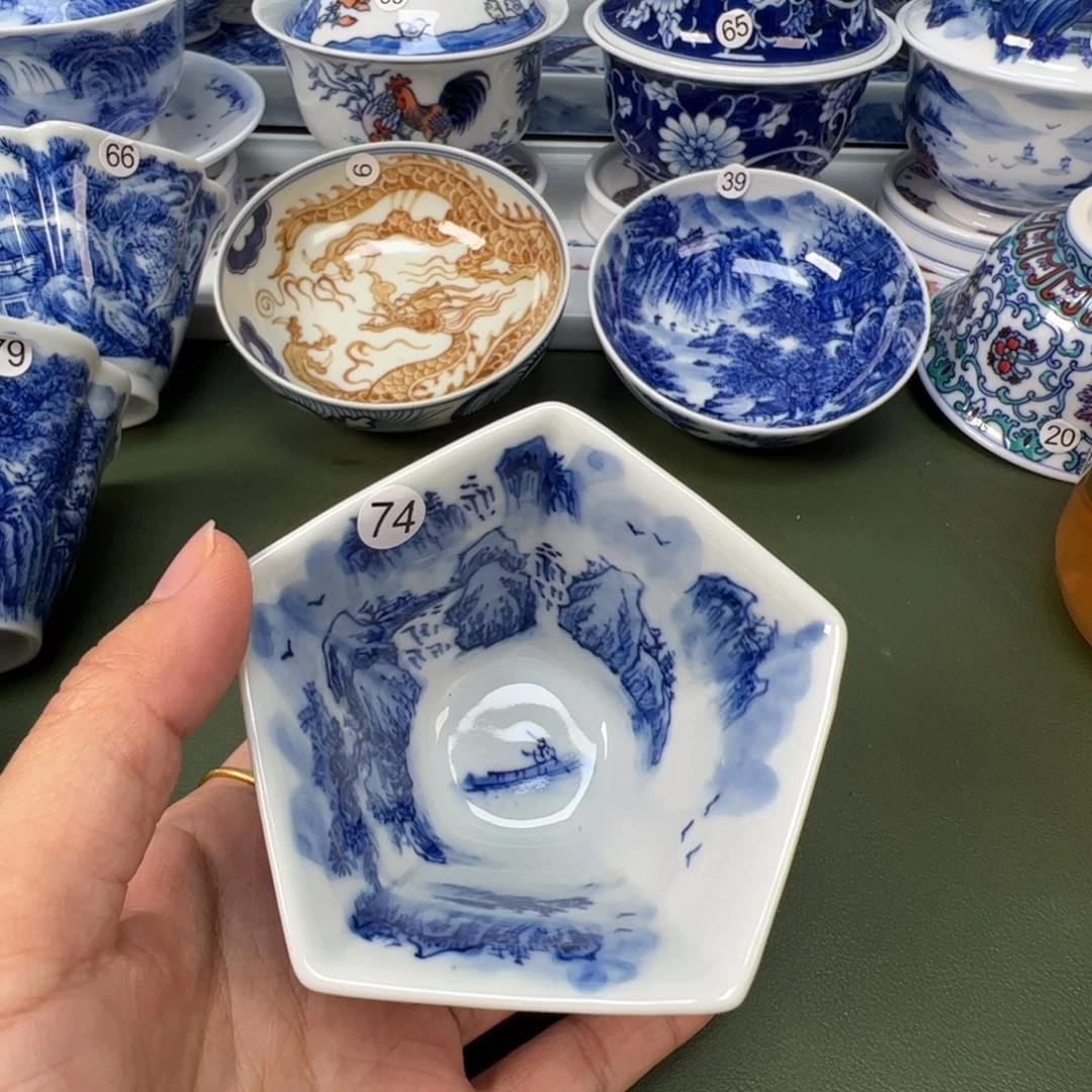 陶瓷景德镇纯手工纯手绘茶具木木74