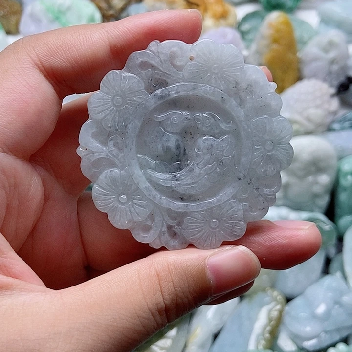 翡翠未镶嵌吊坠(不含链)1