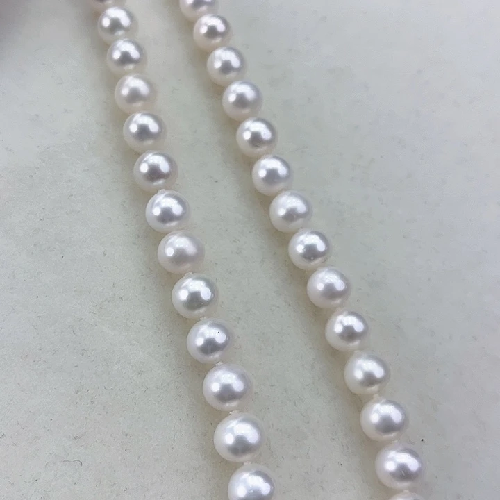 淡水珍珠颈饰银S925镶嵌卡9.10极光冷白高品