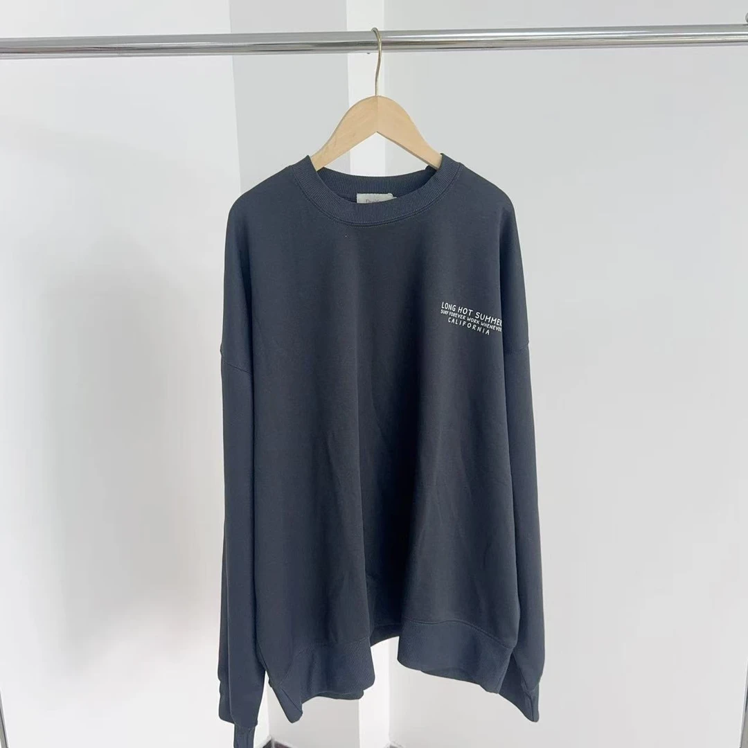 M124 圆领胸前字母休闲卫衣长袖