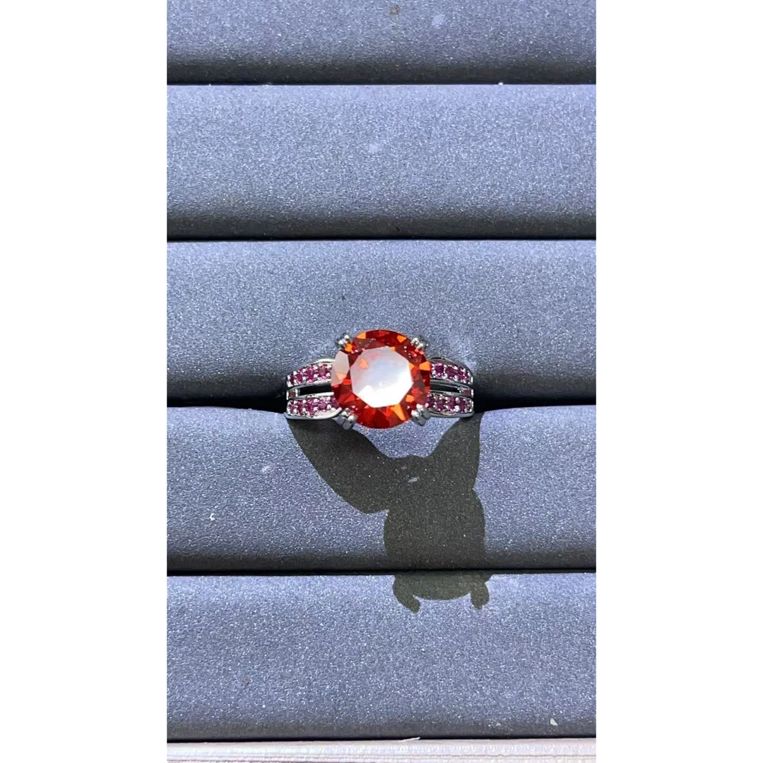 戒指 福玺严选甄选橙双托戒指1216