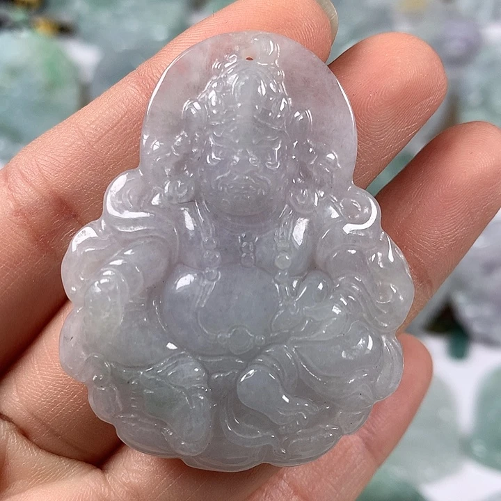 颈饰未镶嵌翡翠黄财神爷福利