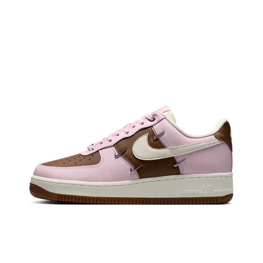 【流光机能风】NIKE  AF1 粉棕四勾空军一号 女运动板鞋IO7595211