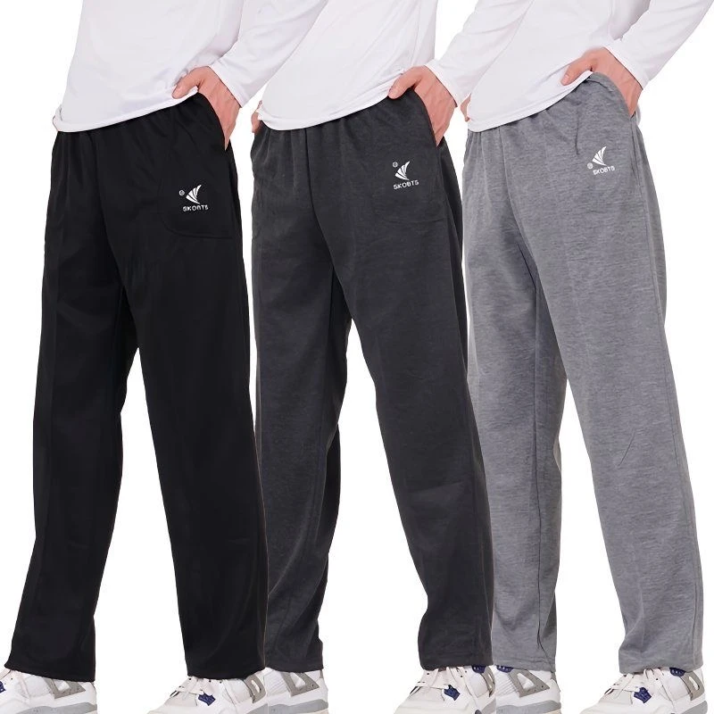 春秋款宽松高腰爸爸运动裤松紧腰长裤子/中老年人直筒休闲男裤