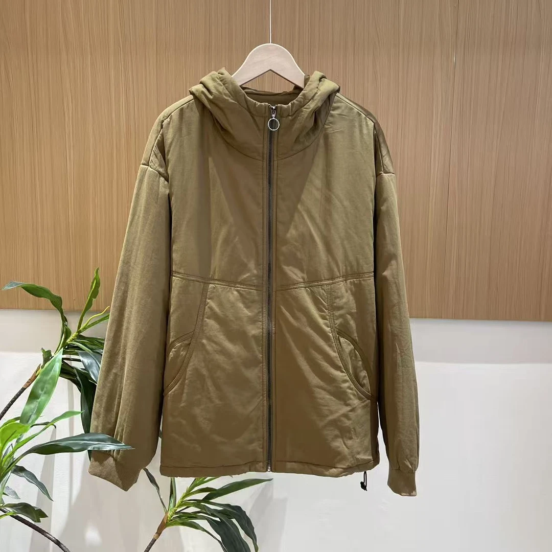 16720新款秋冬休闲百搭时尚显瘦连帽棉服
