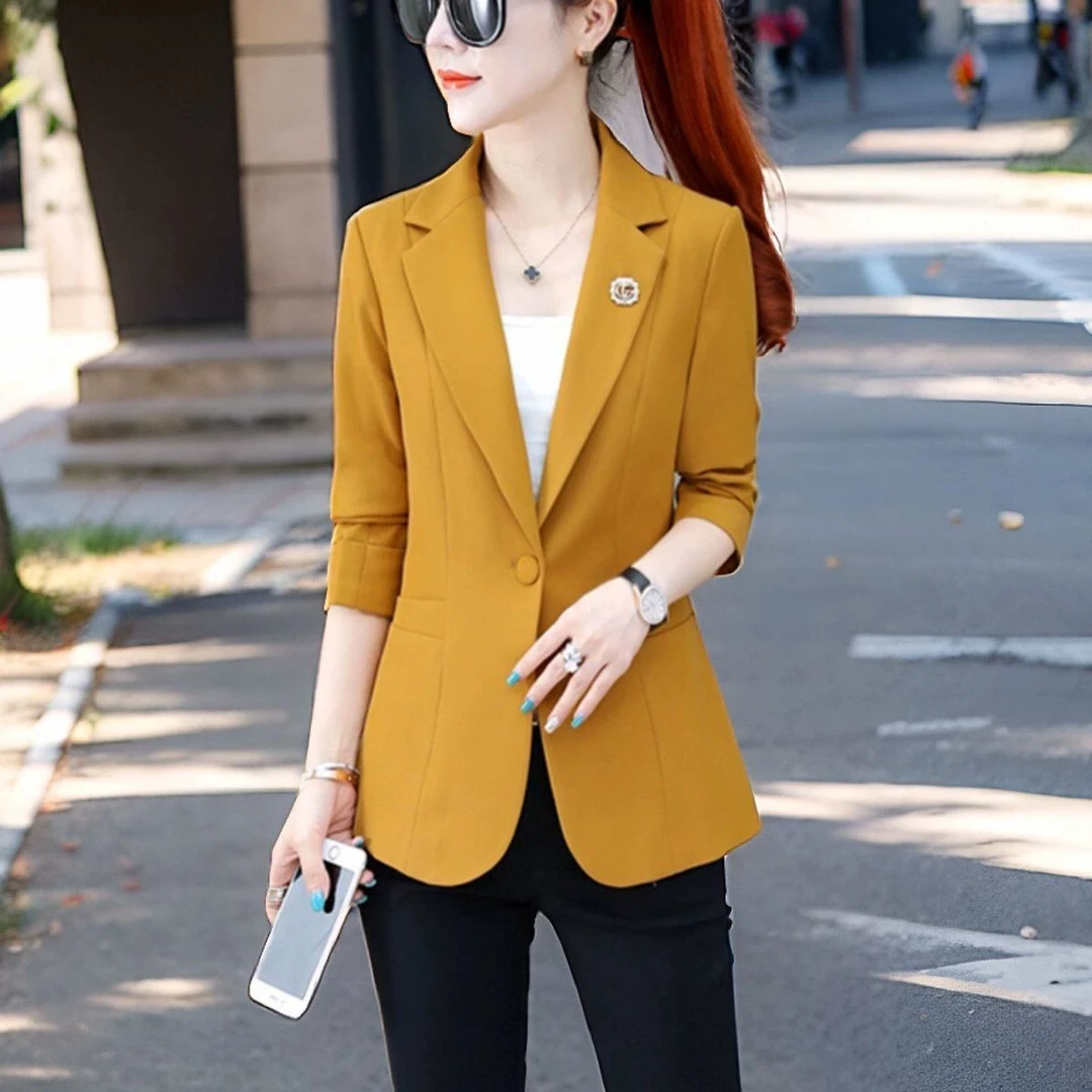 小西装外套女春秋季2025年新款韩版一粒扣二八月百搭网红西服上衣