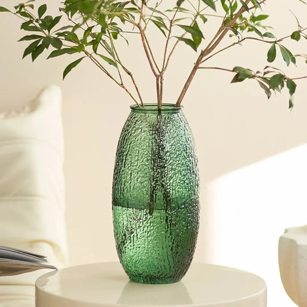 【25CM】菩提轻奢花瓶大号水养富贵竹鲜花玻璃花瓶大号落地插花玻璃