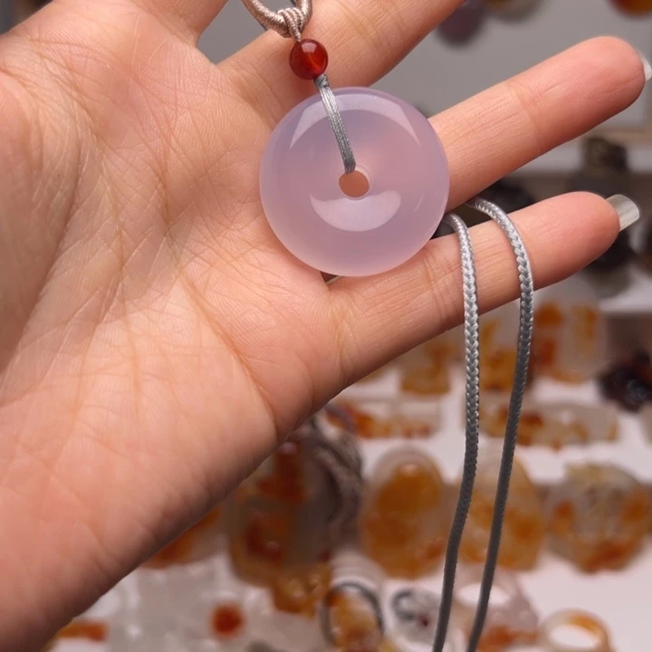 玛瑙/玉髓合金吊坠3cm