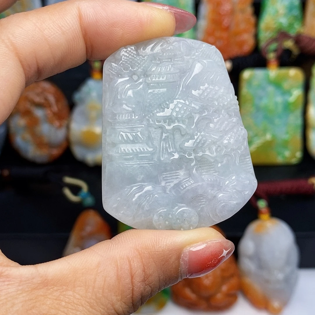 颈饰未镶嵌翡翠翡翠A货一物一证放漏价