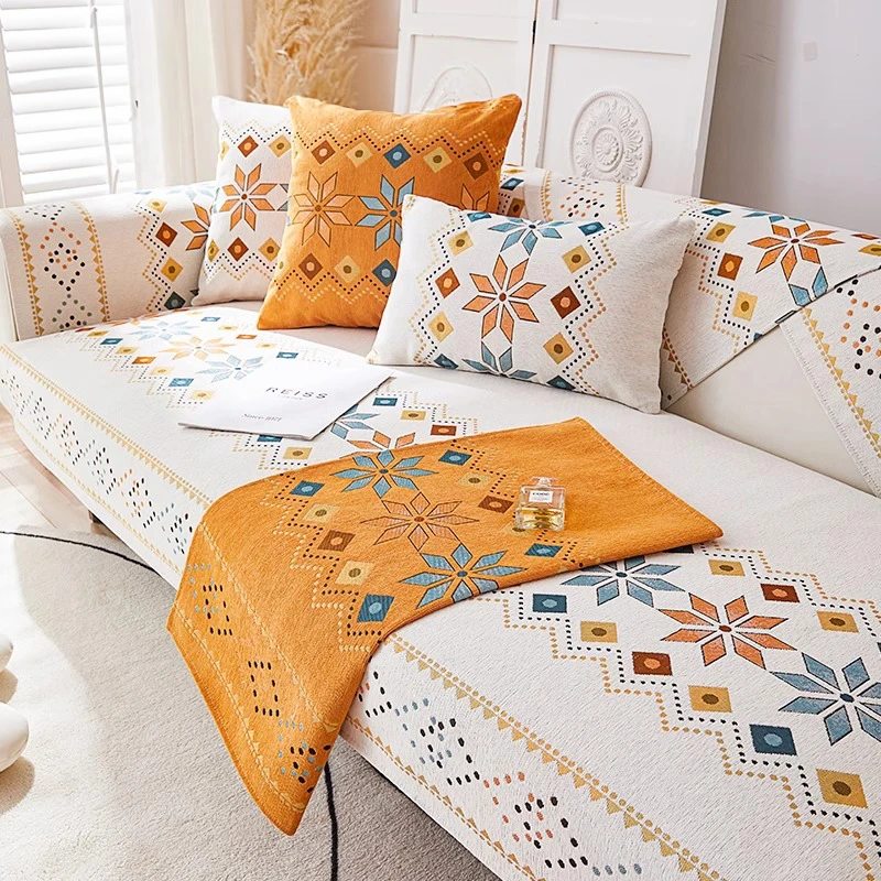 雪尼尔沙发垫四季通用高档高级感防滑盖布沙发套罩2025新款盖垫巾