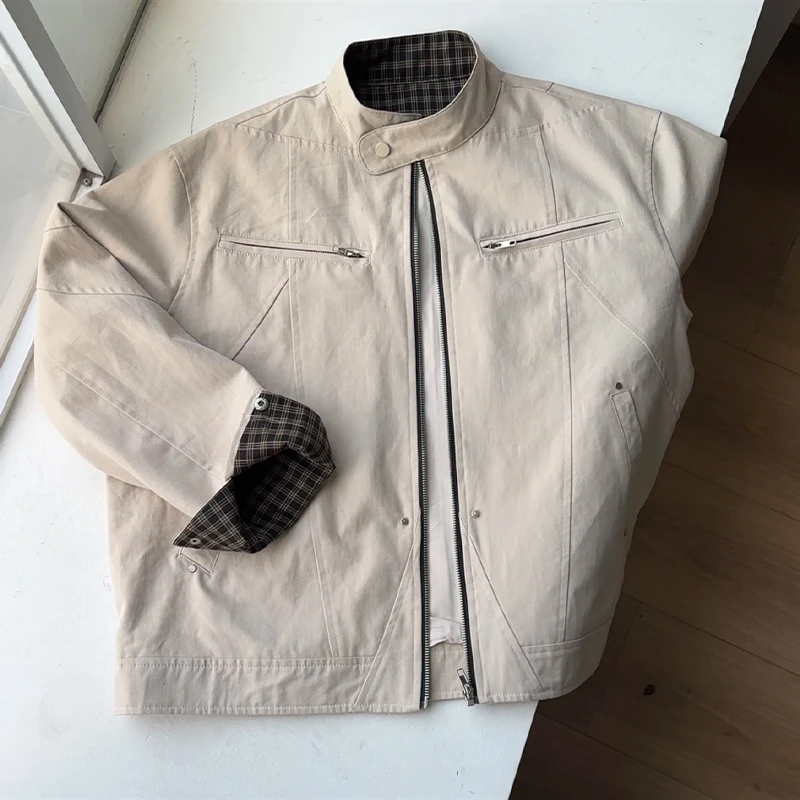 哈灵顿夹克二代男春秋cleanfit重磅水洗帆布立领vintage工装外套