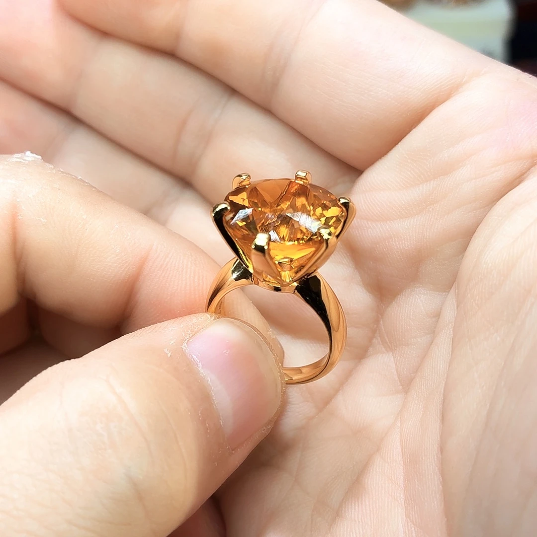 戒指银S925镶嵌水晶