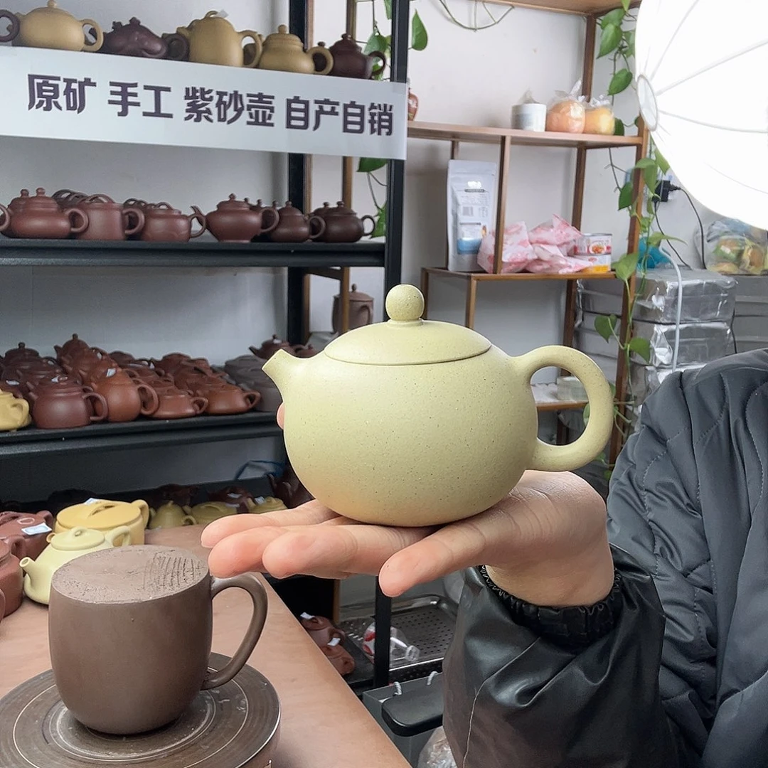 紫砂茶壶本山绿泥西施壶