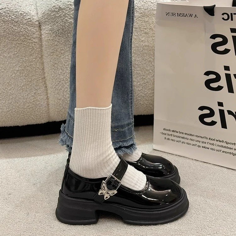 奶乖可爱日系jk制服鞋玛丽珍小皮鞋2025年新款蝴蝶结单鞋乐福鞋
