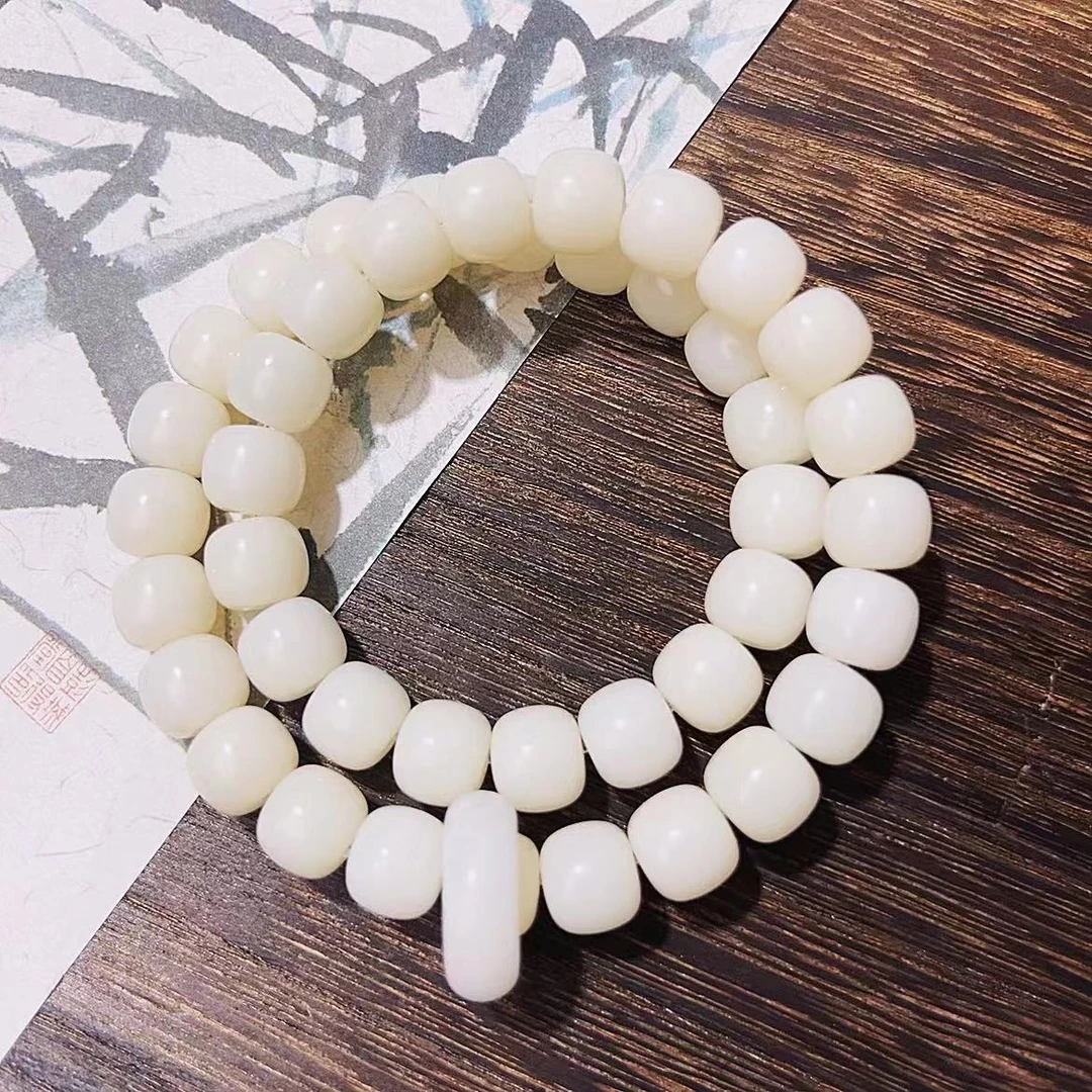 （婉约）原生态纯天然菩提根双圈桶珠手持手串男女文玩