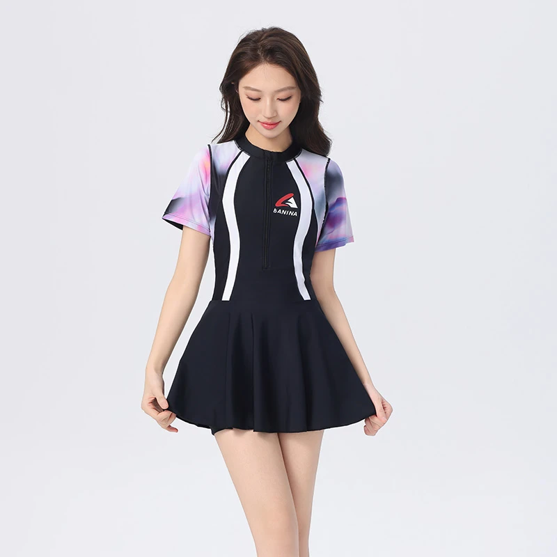 新款显瘦遮肚速干时尚分体泳衣保守设计适合游泳泡温泉大码款式