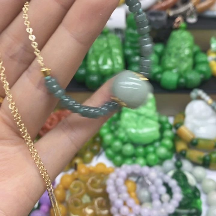 翡翠未镶嵌手链项链45