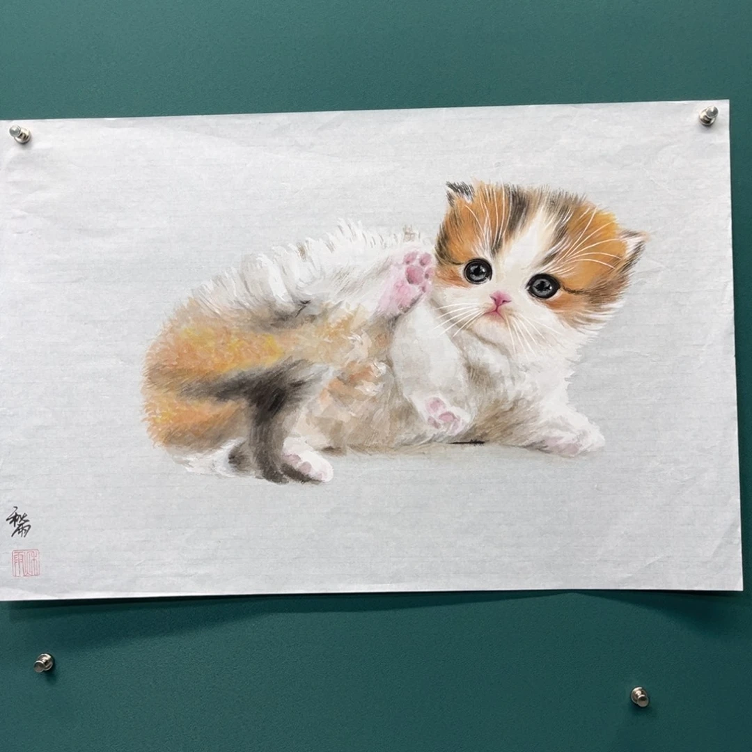 国画艺术家真人手绘