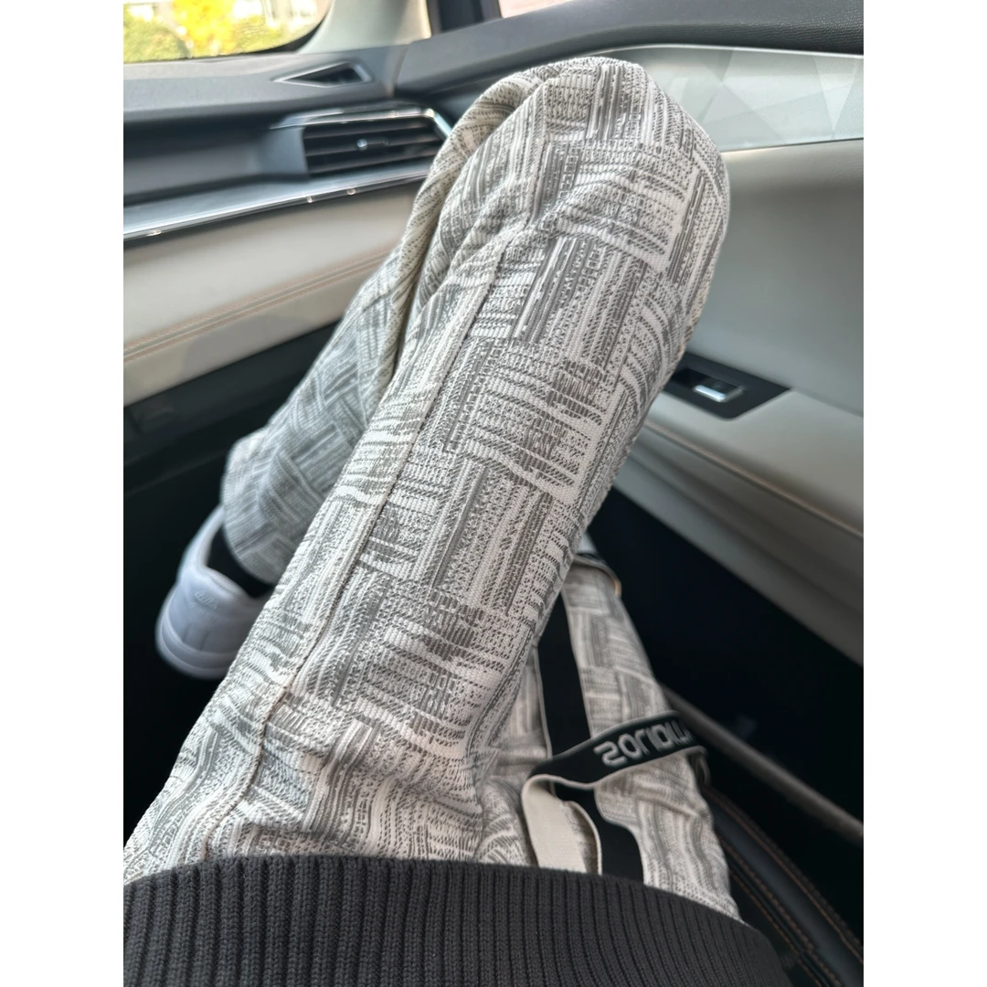 vintage灯芯绒编织提花裤子男款慵懒风脏脏卫裤直筒垂感休闲长裤