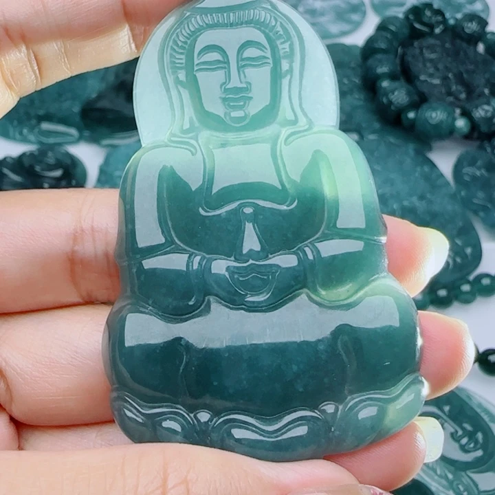 翡翠未镶嵌颈饰多样性发货天然A货翡翠