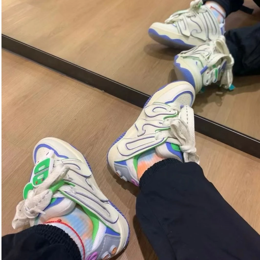 厚底巴斯光年联名夏季休闲滑板鞋男国潮牌厚底情侣面包鞋xx