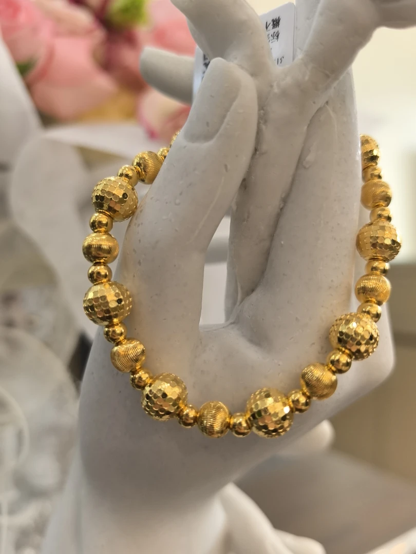 足银手链 足银爆闪猫眼手串包金工艺时尚百搭