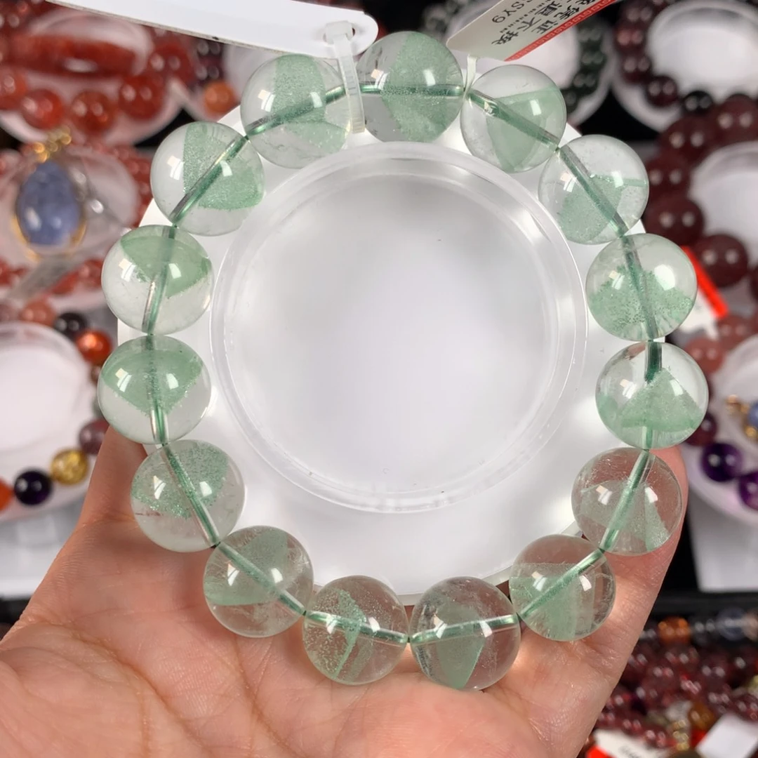 未镶嵌手链水晶翠幽灵金字塔