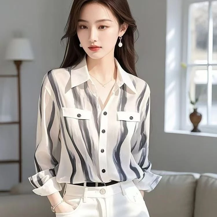 法式高级设计感衬衫女2025春秋新款独特别致设计感时尚气质上衣潮