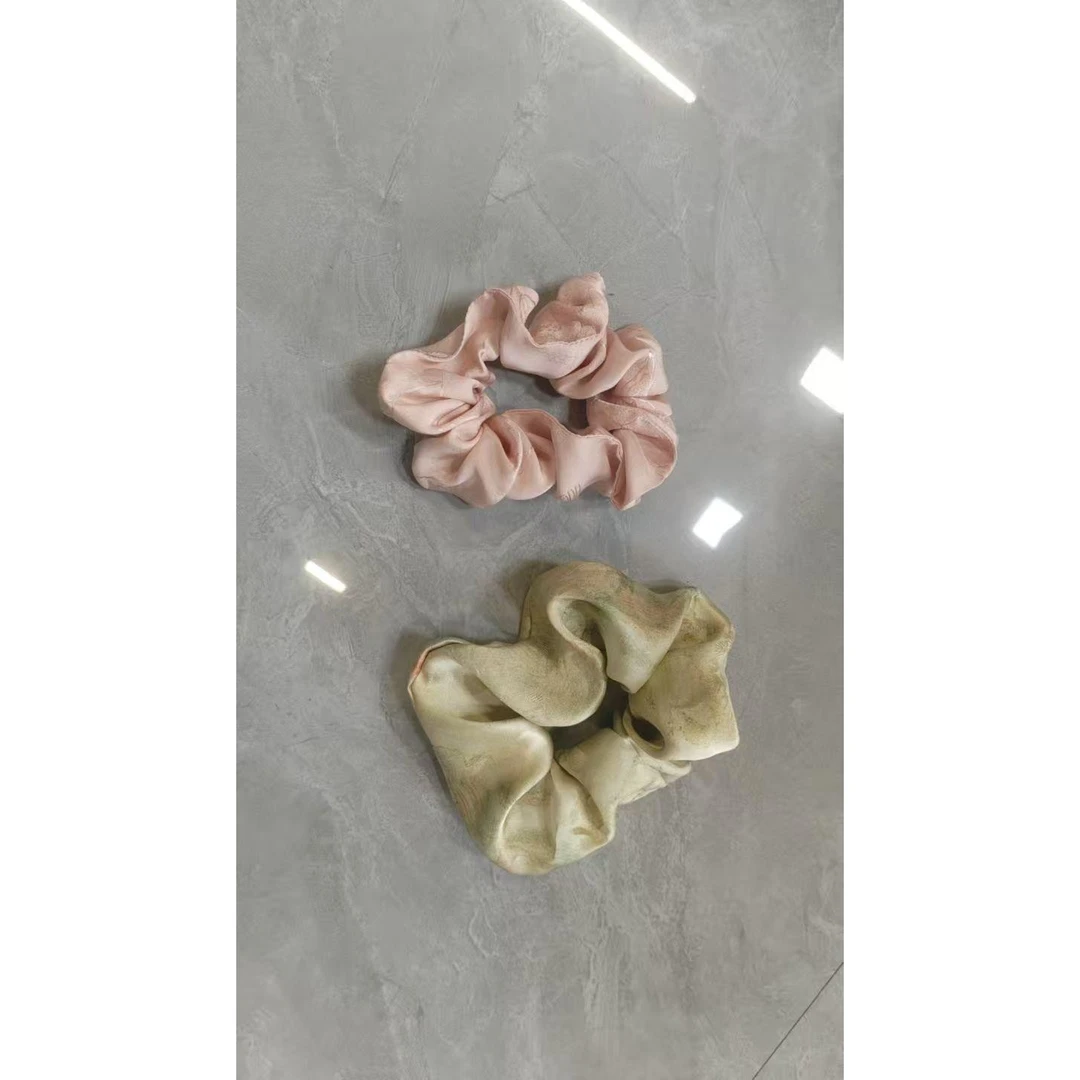 品牌新款蓬松感水墨画晕染国风大肠发圈52007