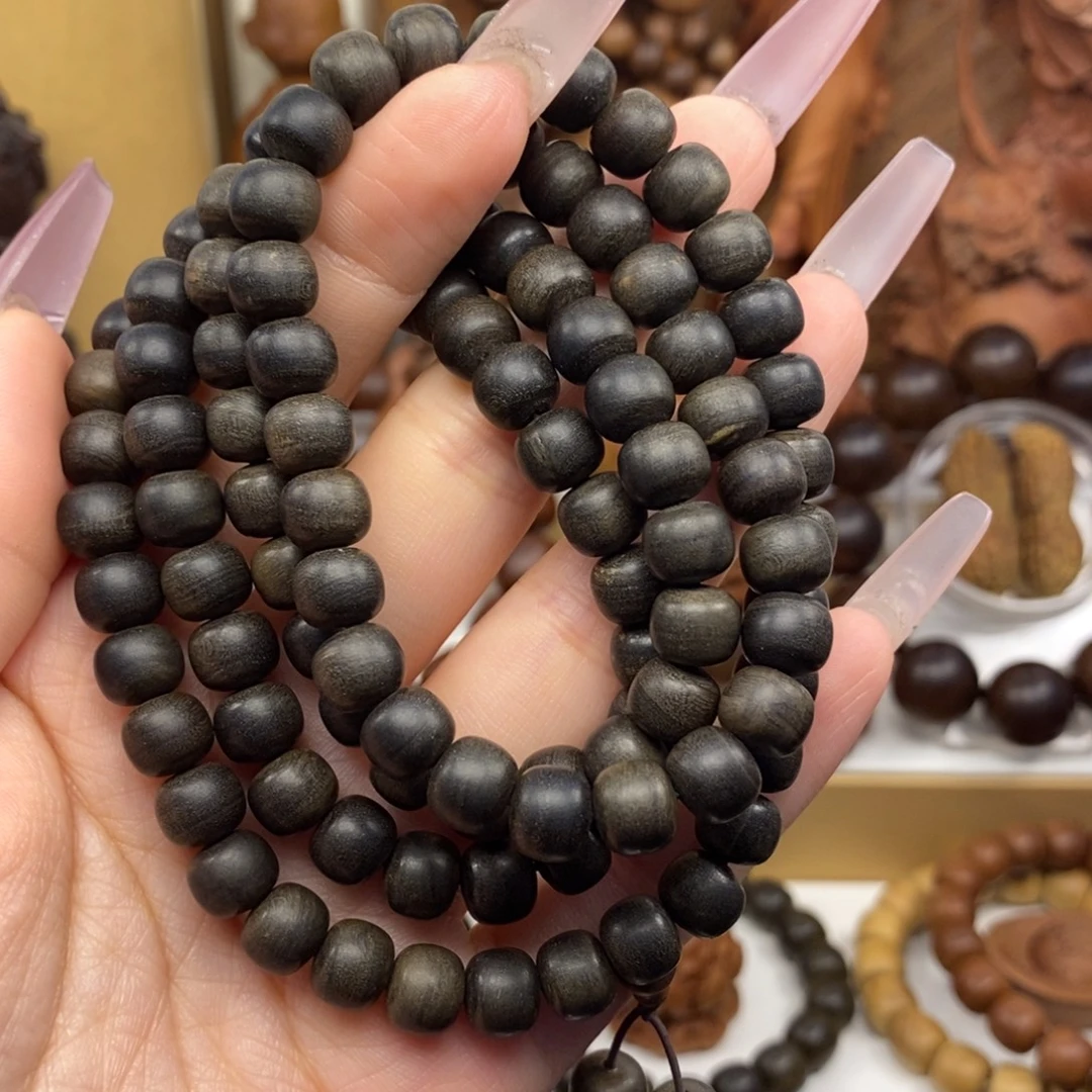 檀香木手串/手链迈索尔老山檀香阴沉0708.108奶香，瑕