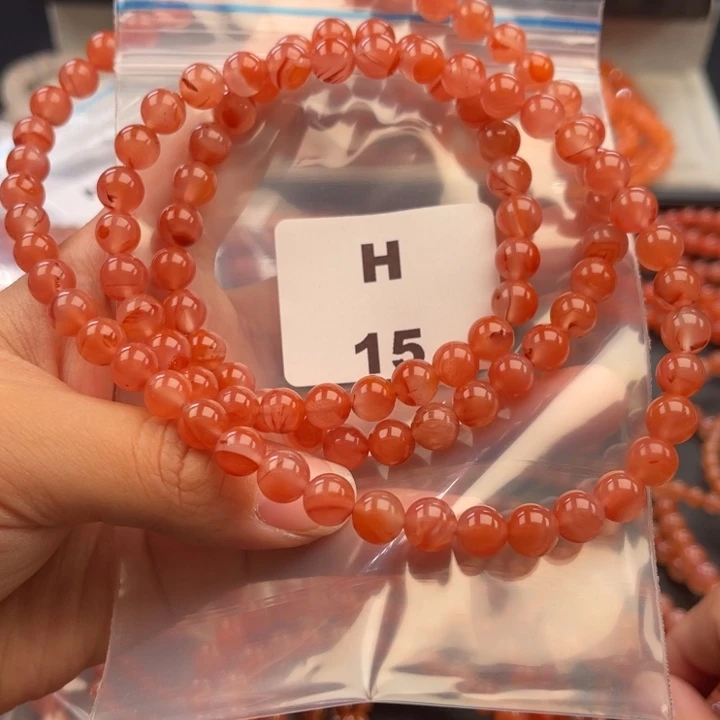 南红玛瑙未镶嵌多样性发货默认微瑕称重7mm