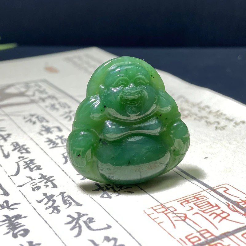 和田玉碧玉大肚佛吊坠（多样性发一）2507100017