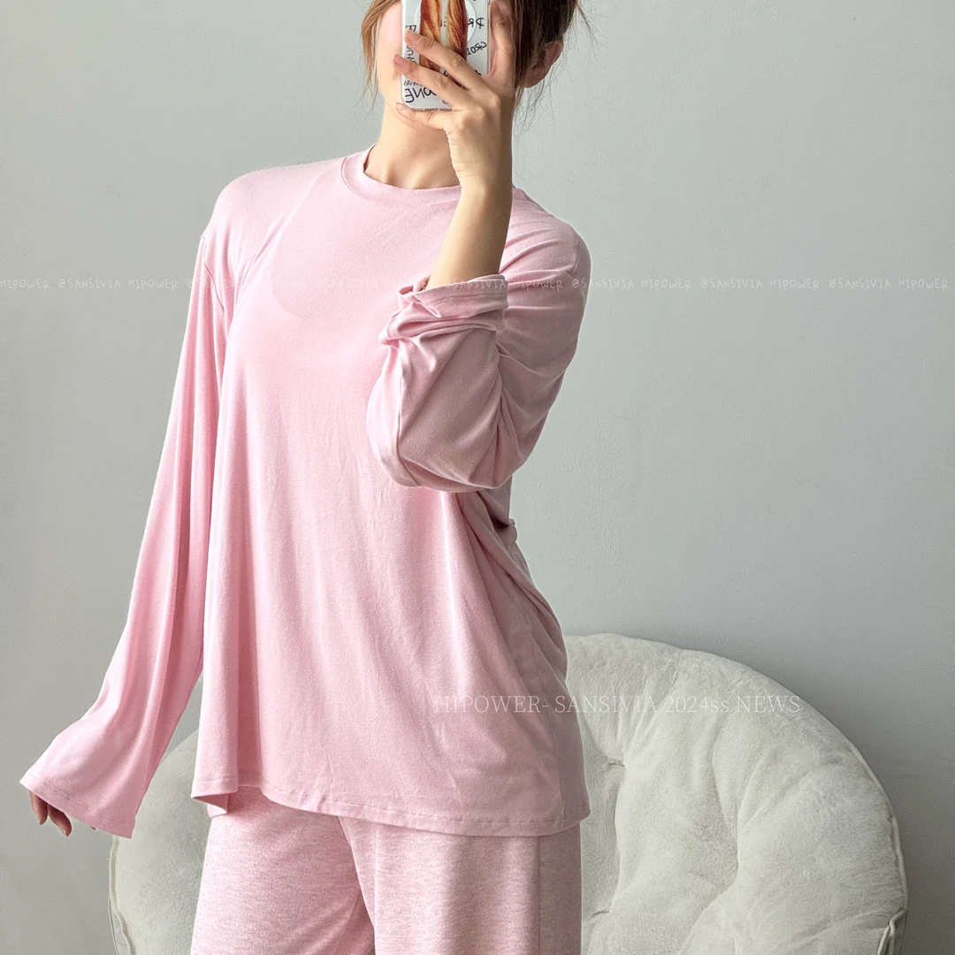 HIPOWER【肯豆T恤】sk*ms平替春夏刚需打底长袖T恤boyfriend女